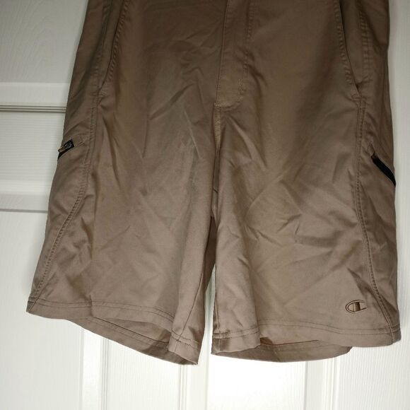 Champion Authentic M Tan Pockets Zipper Flat Front Men's Golf Shorts - Picture 2 of 11